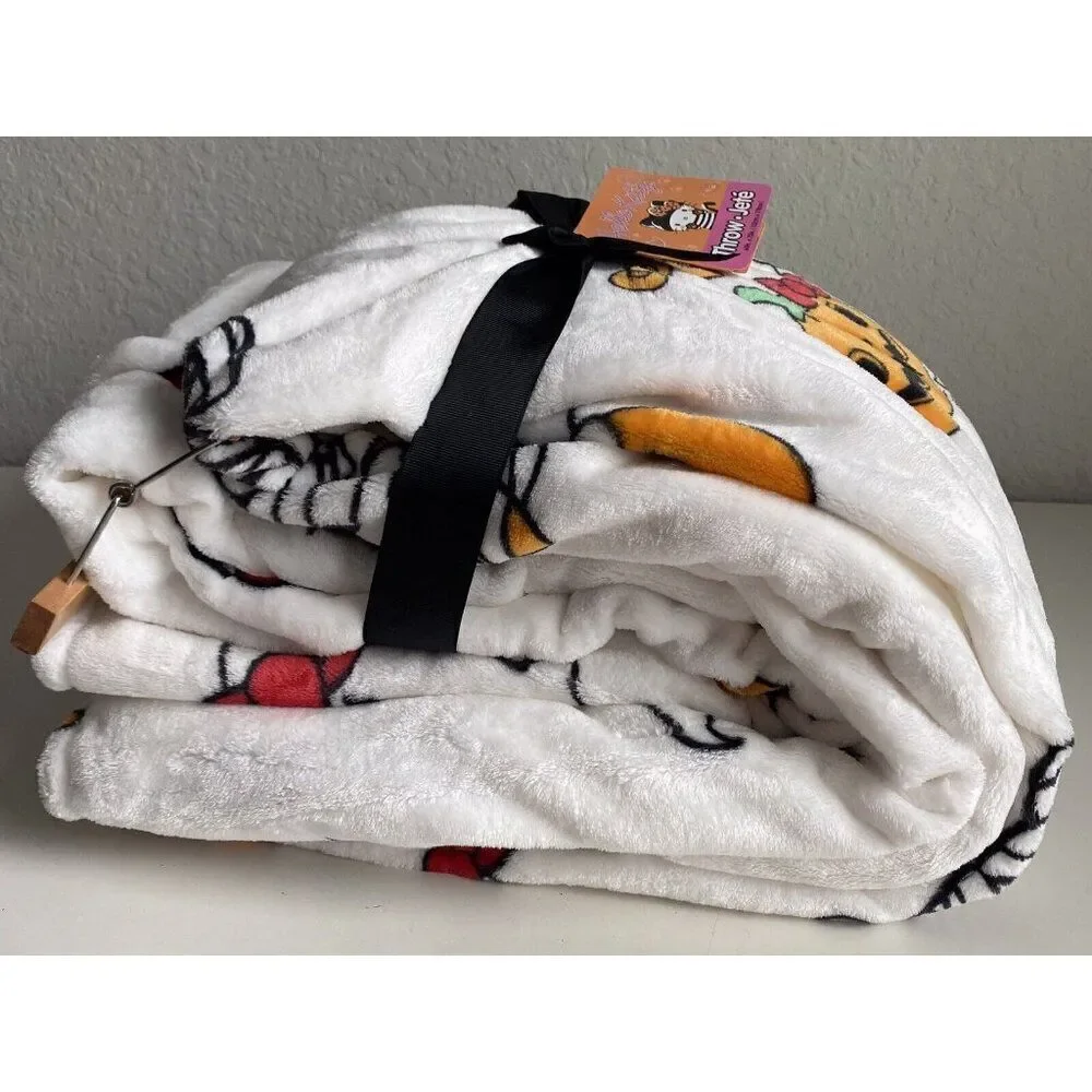 2 Pack Hello Kitty Halloween Throw Blanket Witch Broom Ghost Mummy Pumpkin‎ NEW